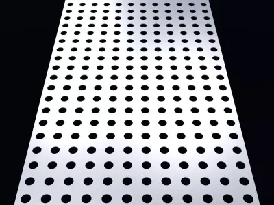 Perforated panel with 19 percent opening 25O66 3D model