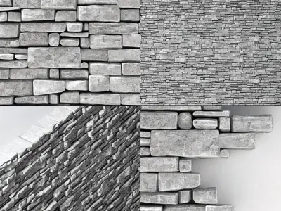 Wall stone clincer rock decor n2 3D model