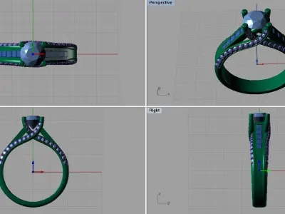 Luxury diamond ring 3D print model