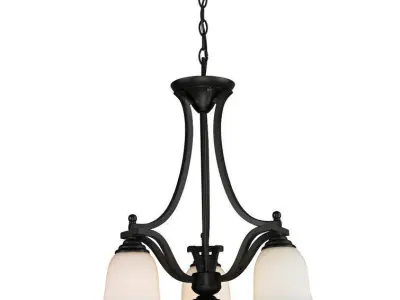 Gerth Light Shaded Empire Chandelier 3D model