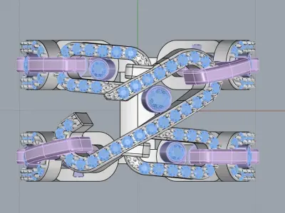 Messika Ring - Move Link Multi Pave 3D print model