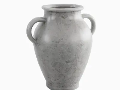 Antique Marble Garden Vase 02 Low-poly 3D model