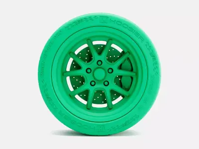 18x10 Rocket Attack Wheel Hoosier Track Attack Pro Tire 3D print model
