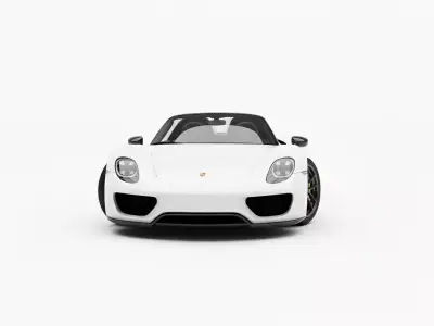 Porsche 918 Spyder Hybrid Hypercar Inspired Low-poly 3D model