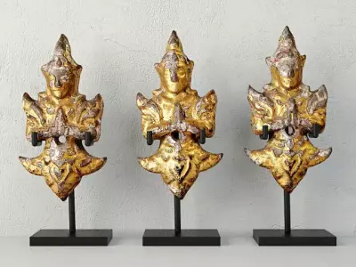 19th-C Thai Gilded Angels 3D model
