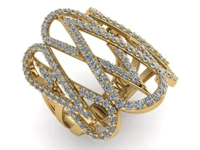 light weight gold diamond rings-C111116SKCH2026060-wt-10-15 3D print model