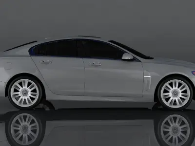 Jaguar XFR Low-poly 3D model