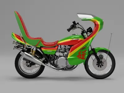 Kz1000a Bosozoku Style 3D model