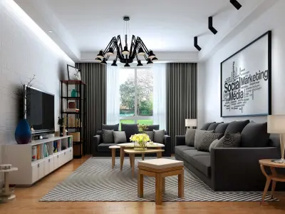 living room Interior  3D model