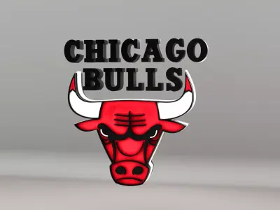 NBA Chicago Bulls Logo 3D model