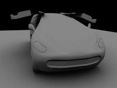 Electronic Car Low-poly 3D model