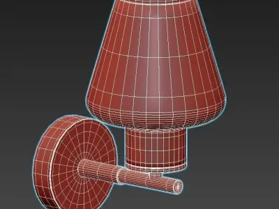 goreyn modern wall light with glass shade 3D model