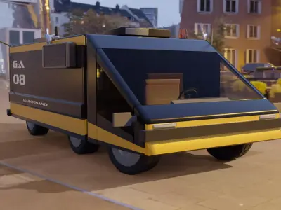Futuristic truck Free 3D model