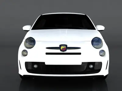 Fiat 500 Abarth Esseesse Low-poly 3D model