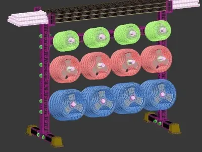 Gym Tools Fitness Body Building Set 09 3D model