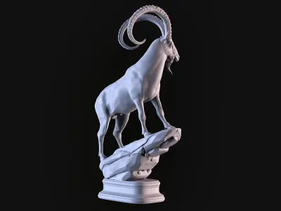 Ibex Statue 3D print model