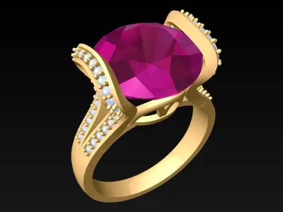 Diamond Ring - Womens Rings - N024112 3D print model