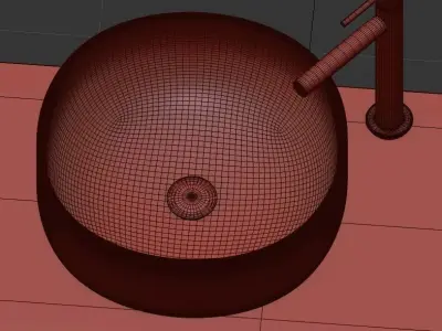 Modern Bath Set 01 3D model