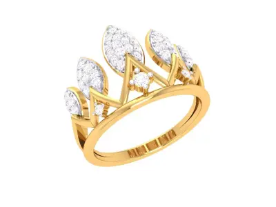 Crown Ring - 13 3D print model