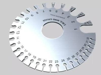 Wire Gauge Low-poly 3D model