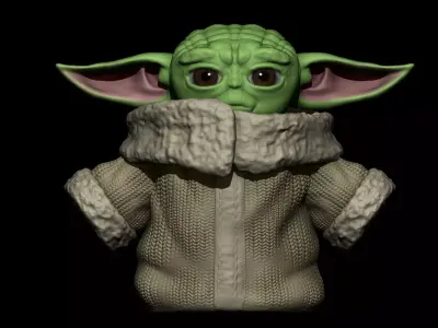 Cute Baby Yoda - 3D Print Model Free 3D print model