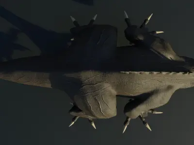 Beast lizard Low-poly 3D model
