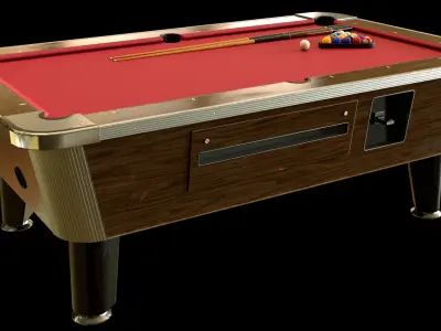  Billiard table  Low-poly 3D model