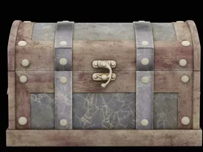 Mystic Treasure Chest Low-poly 3D model