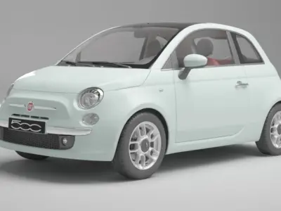 Fiat 500 High Detailed 3D Model  3D model