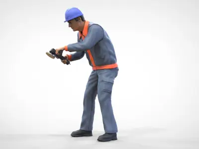 N10 Polisherman or car polisher Mechanic 3D print model