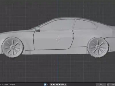 Car Luxury Coupe high poly 3D model