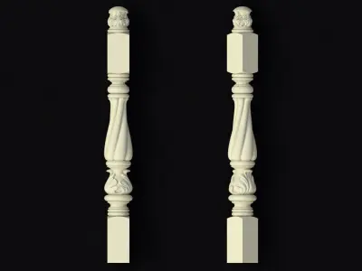 antique baluster 3D model 3