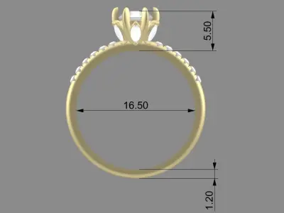 Jewelry Ring 3D print model 3D print model