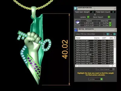 Jarusalem pendant key kudus free palestine  3D print model