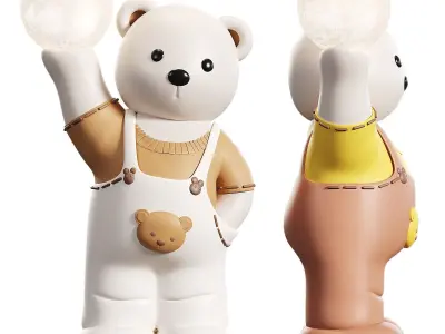   Decoration Accessories Sculpture Home Decor Creative Bear Low-poly 3D model