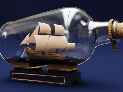 Boat in a Bottle 3D model