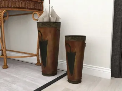 Ciccone Iron Freestanding Umbrella Stand 3D model