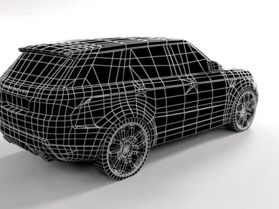 RANGE ROVER SPORT 2014 LOWPOLY Low-poly 3D model