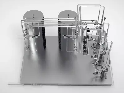 Industrial Boiler Room 3D model