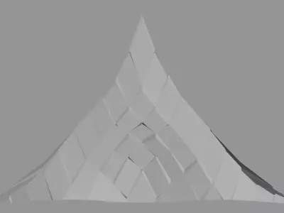 Peak Structure 3rd Version Low-poly 3D model