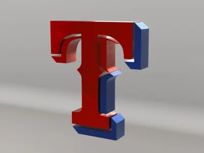 MLB Texas Rangers V2 Team Logo 3D model
