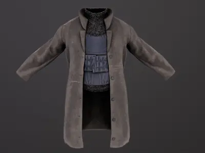 Stalker like bandit coat for Dayz engine Low-poly 3D model