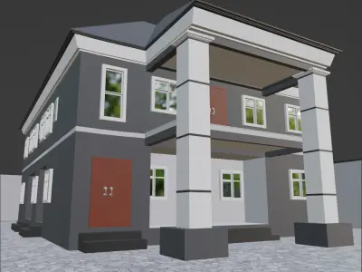 Home Exterior Low-poly 3D model purchase