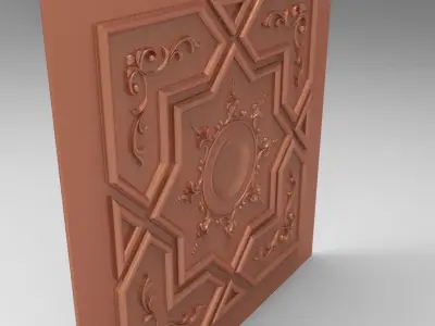 Vintage Hand Carved 3D Decor 3D print model