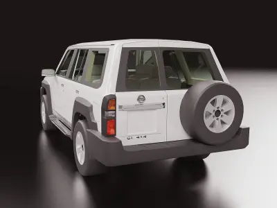 2016 Nissan Patrol  Low-poly 3D model