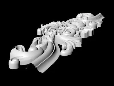 Central decor ornament for furniture 3D model 982