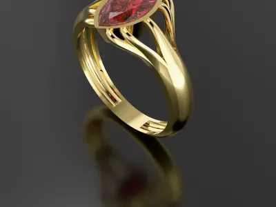 Birthstone rings 3D print model