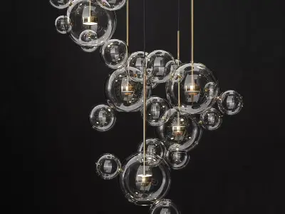 Chandelier Giopato and Coombes Bolle 24 lights 3D model