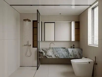 Suite interior design scene 3D model