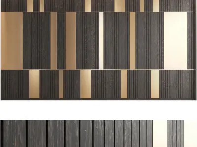 Decorative wall panel set 25 3D model